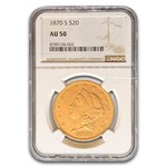 1870-S $20 Liberty Gold Double Eagle AU-50 NGC