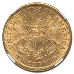 1870-S $20 Liberty Gold Double Eagle AU-55 NGC