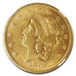 1870-S $20 Liberty Gold Double Eagle MS-61 NGC