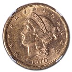 1870-S $20 Liberty Gold Double Eagle MS-62 NGC