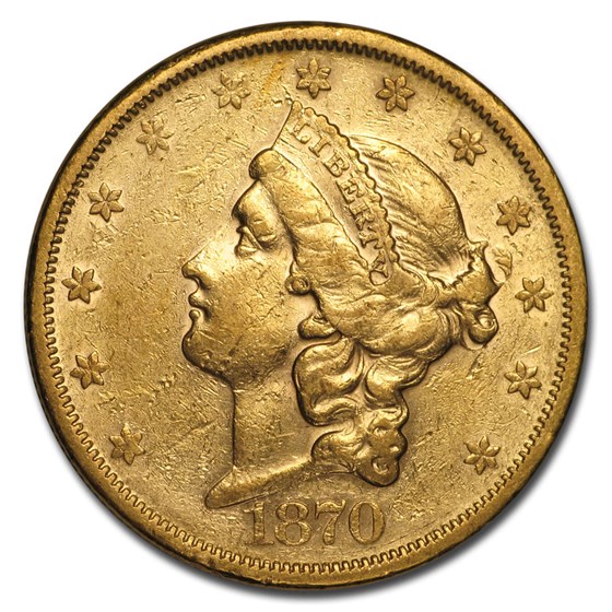 1870-S $20 Liberty Gold Double Eagle XF 1870-S $20 Liberty Gold Double Eagle XF