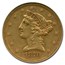1870-S $5 Liberty Gold Half Eagle AU-55 NGC (ELIASBERG)