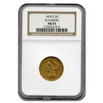 1870-S $5 Liberty Gold Half Eagle AU-55 NGC (ELIASBERG)