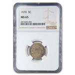 1870 Shield Nickel MS-65 NGC