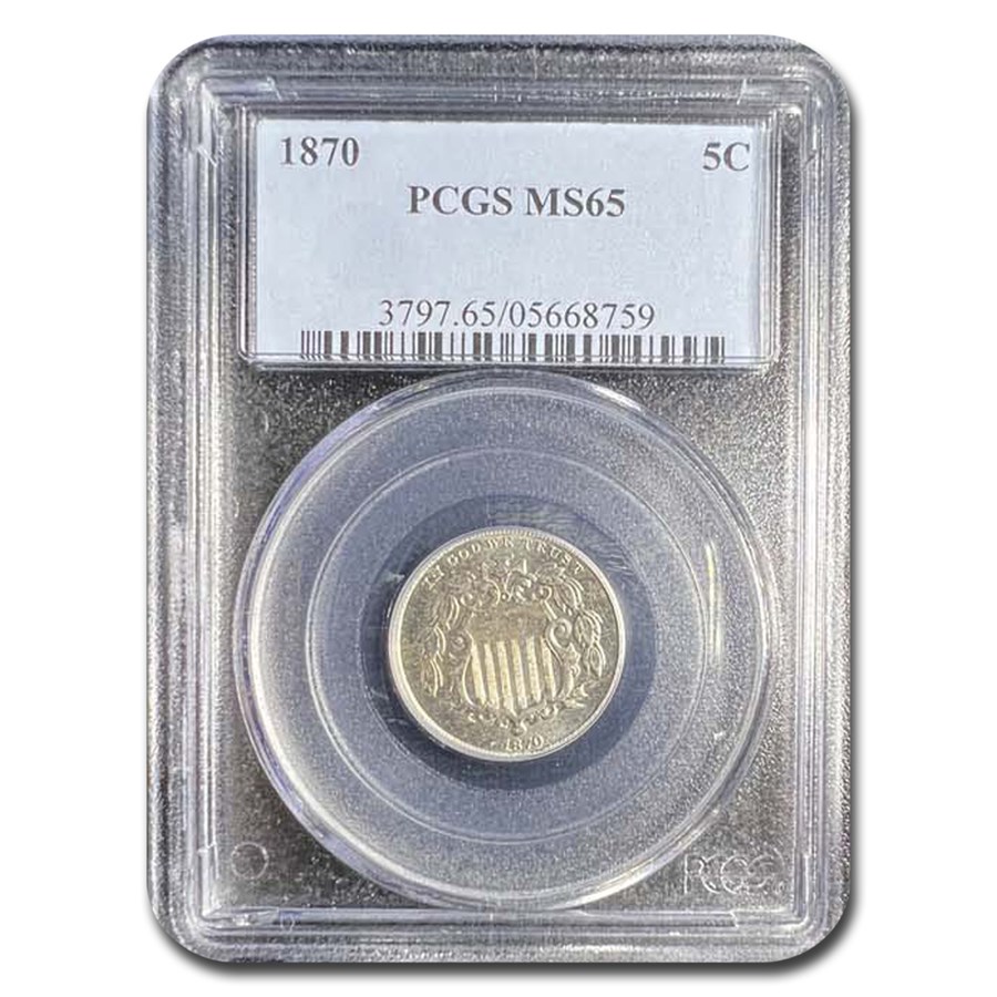 1870 Shield Nickel MS-65 PCGS