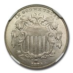 1870 Shield Nickel MS-66+ NGC