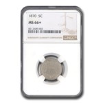 1870 Shield Nickel MS-66+ NGC