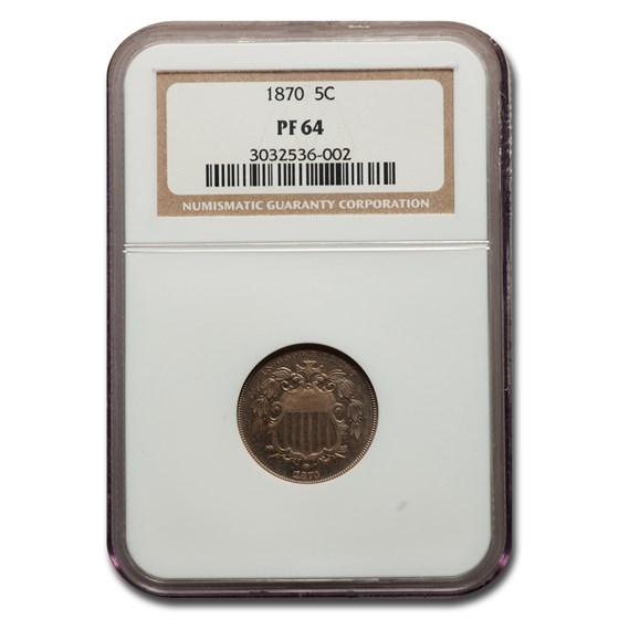 1870 Shield Nickel PF-64 NGC 1870 Shield Nickel PF-64 NGC