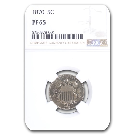 1870 Shield Nickel PF-65 NGC 1870 Shield Nickel PF-65 NGC