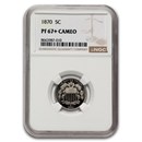 1870 Shield Nickel PF-67+ Cameo NGC
