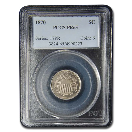 1870 Shield Nickel PR-65 PCGS 1870 Shield Nickel PR-65 PCGS