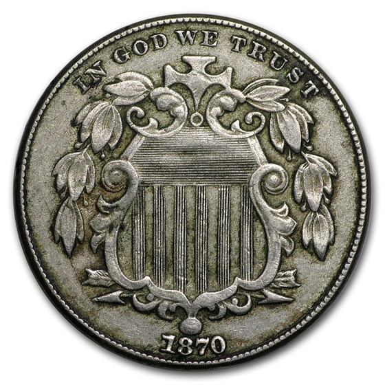 1870 Shield Nickel XF 1870 Shield Nickel XF
