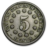 1870 Shield Nickel XF