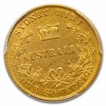 1870-SY Australia Gold Sovereign Victoria XF-45 PCGS