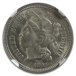 1870 Three Cent Nickel MS-66+ NGC
