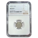 1870 Three Cent Nickel MS-66+ NGC