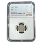 1870 Three Cent Nickel MS-66+ NGC