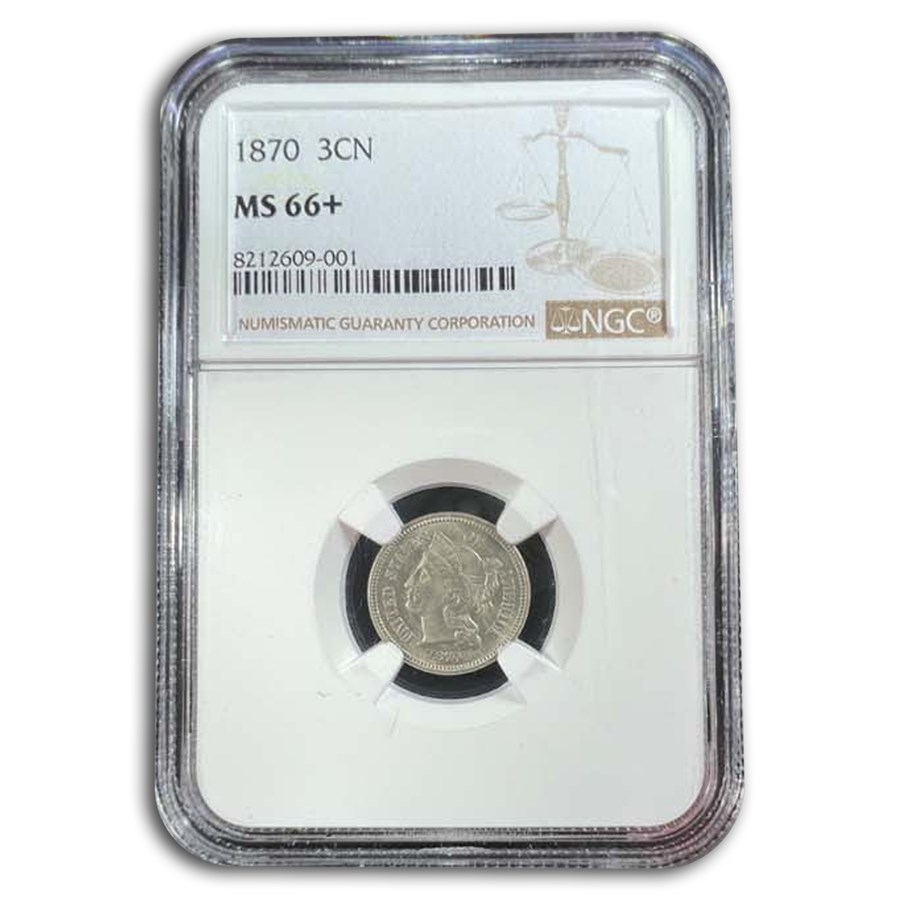 1870 Three Cent Nickel MS-66+ NGC