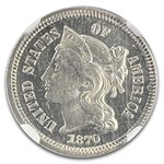 1870 Three Cent Nickel PF-67 Cameo NGC
