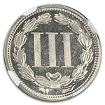 1870 Three Cent Nickel PF-67 Cameo NGC