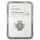 1870 Three Cent Nickel PF-67 Cameo NGC