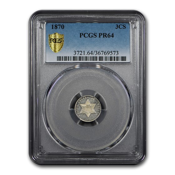 1870 Three Cent Silver PR-64 PCGS 1870 Three Cent Silver PR-64 PCGS