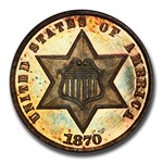 1870 Three Cent Silver PR-66 PCGS CAC