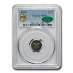 1870 Three Cent Silver PR-66 PCGS CAC