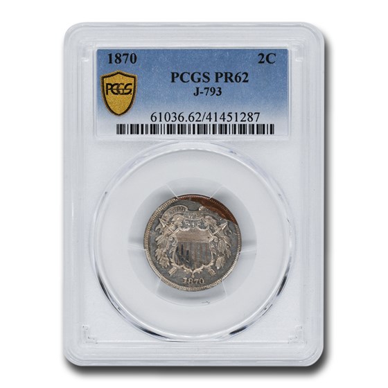 1870 Two Cent Pattern PR-62 PCGS (J-793) 1870 Two Cent Pattern PR-62 PCGS (J-793)