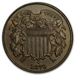 1870 Two Cent Piece AU