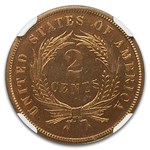 1870 Two Cent Piece PF-66+ NGC (Red)