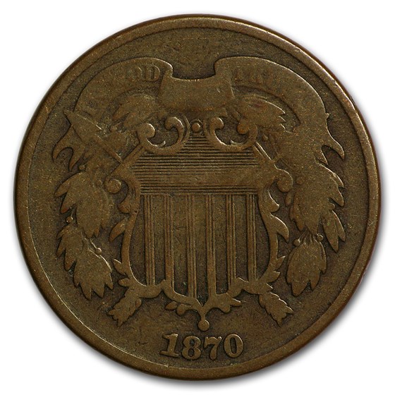 1870 Two Cent Piece VG 1870 Two Cent Piece VG