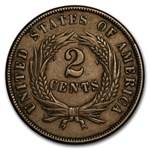 1870 Two Cent Piece XF