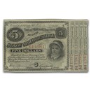 1870s State of Louisiana 'Baby Bond' $5.00 CU (CR#29)