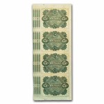 1870s State of Louisiana 'Baby Bonds' $5.00 XF (#29) (Sheet of 4)