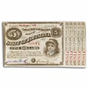 1870s State of Louisiana 'Baby Bonds' $5 XF(#29)5 Coupon Canceled