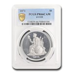 1871 $1 Standard Silver Pattern PR-66 Cameo PCGS (J-1124)