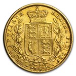 1871-1887-S Australia Gold Sovereign Victoria Shield Avg Circ