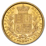1871-1887-S Australia Gold Sovereign Victoria Shield BU