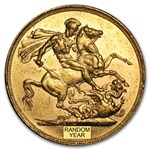 1871-1887-S Australia Gold Sovereign Young Victoria Avg Circ
