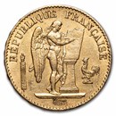 1871-1898 France Gold 20 Francs Lucky Angel (AU)