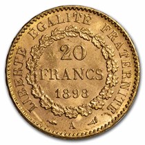Buy 1871-1898 France Gold 20 Francs Lucky Angel AU | APMEX