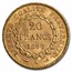 1871-1898 France Gold 20 Francs Lucky Angel AU