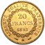 1871-1898 France Gold 20 Francs Lucky Angel BU