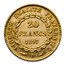 1871-1898 France Gold 20 Francs Lucky Angel XF