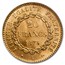 1871-1899 France Gold 20 Francs Angel MS-64 NGC/PCGS