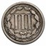 1871 3 Cent Nickel Fine