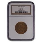 1871-CC $10 Liberty Gold Eagle AU-53 NGC