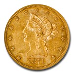 1871-CC $10 Liberty Gold Eagle AU-58 NGC
