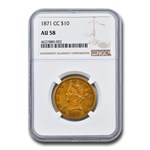 1871-CC $10 Liberty Gold Eagle AU-58 NGC